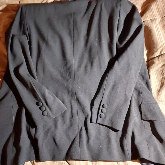 VINTAGE DONNA KARAN DKNY WOMEN'S BLACK TUXEDO JACKET SIZE 4 EVENING HOLIDAYS! - Picture 3 of 5